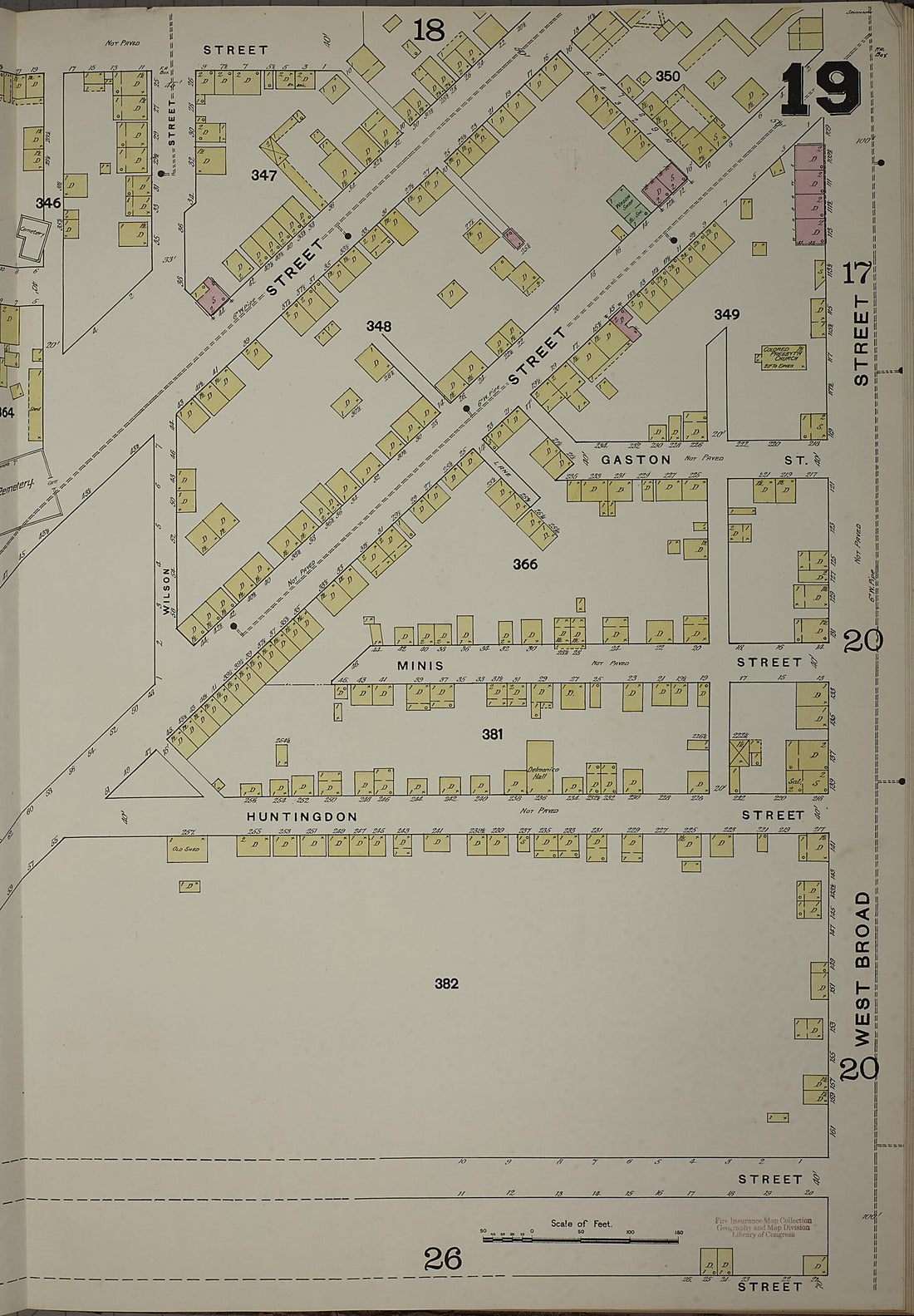 This old map of Savannah, Chatham County, Georgia was created by Sanborn Map Company in 1888