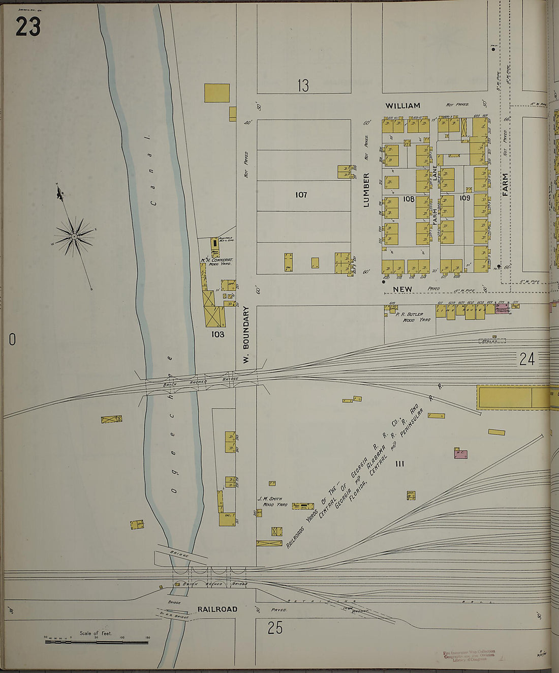 This old map of Savannah, Chatham County, Georgia was created by Sanborn Map Company in 1898
