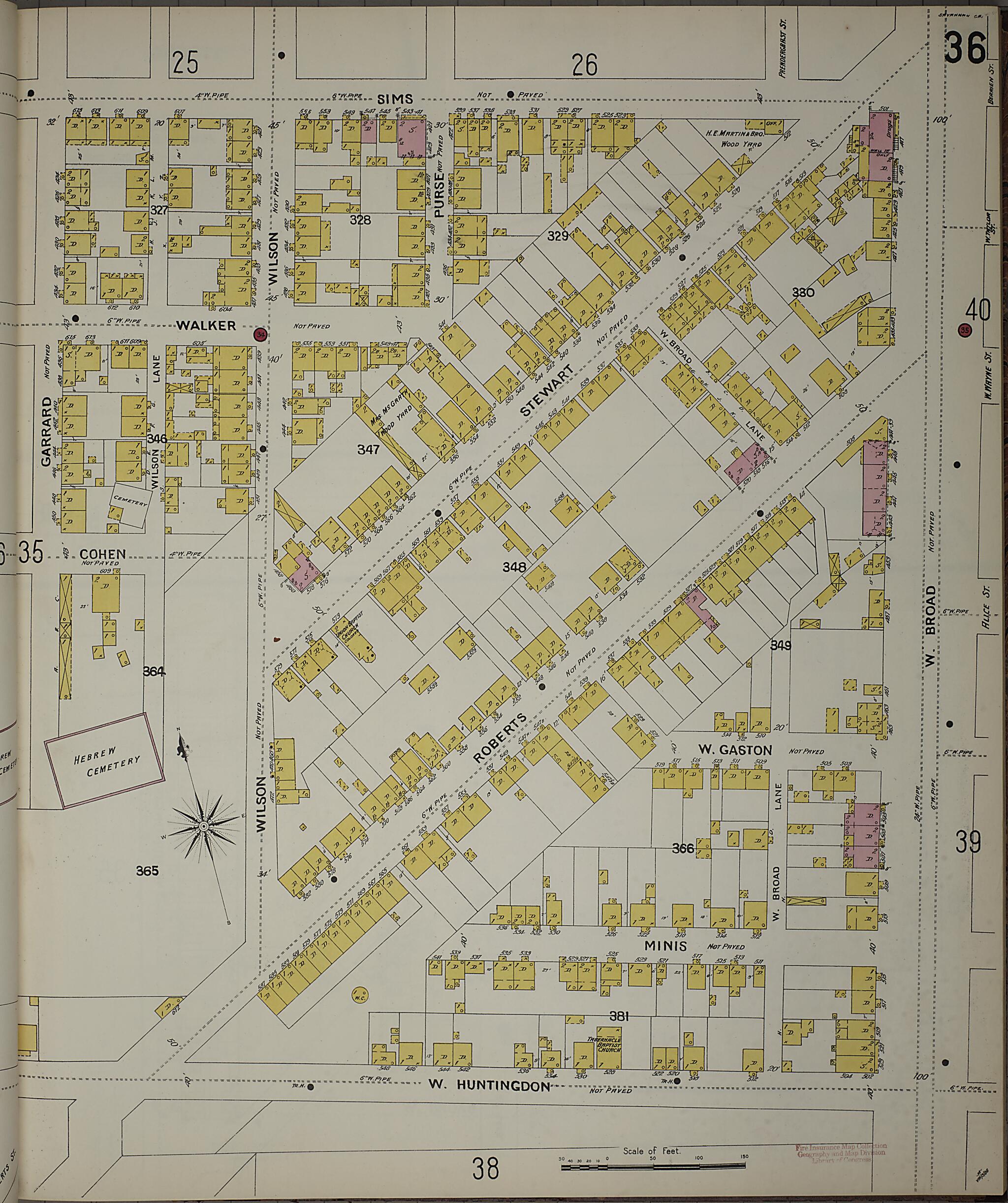 This old map of Savannah, Chatham County, Georgia was created by Sanborn Map Company in 1898