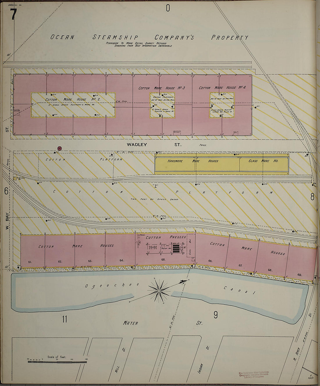This old map of Savannah, Chatham County, Georgia was created by Sanborn Map Company in 1898
