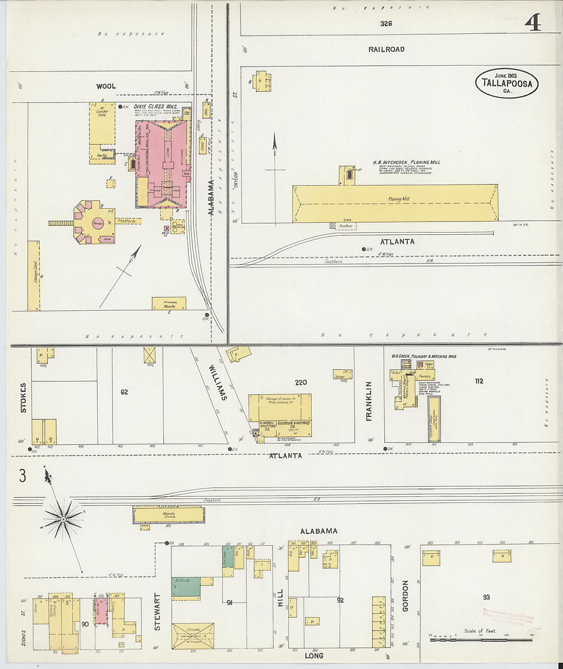 This old map of Tallapoosa, Haralson County, Georgia was created by Sanborn Map Company in 1903