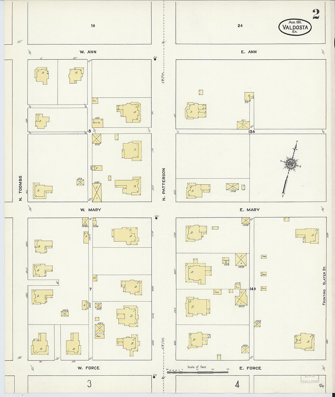 This old map of Valdosta, Lowndes County, Georgia was created by Sanborn Map Company in 1911
