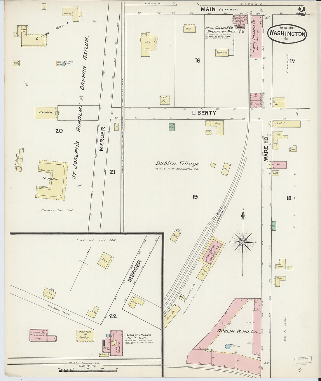 This old map of Wilkes County, Washington was created by Sanborn Map Company in 1890