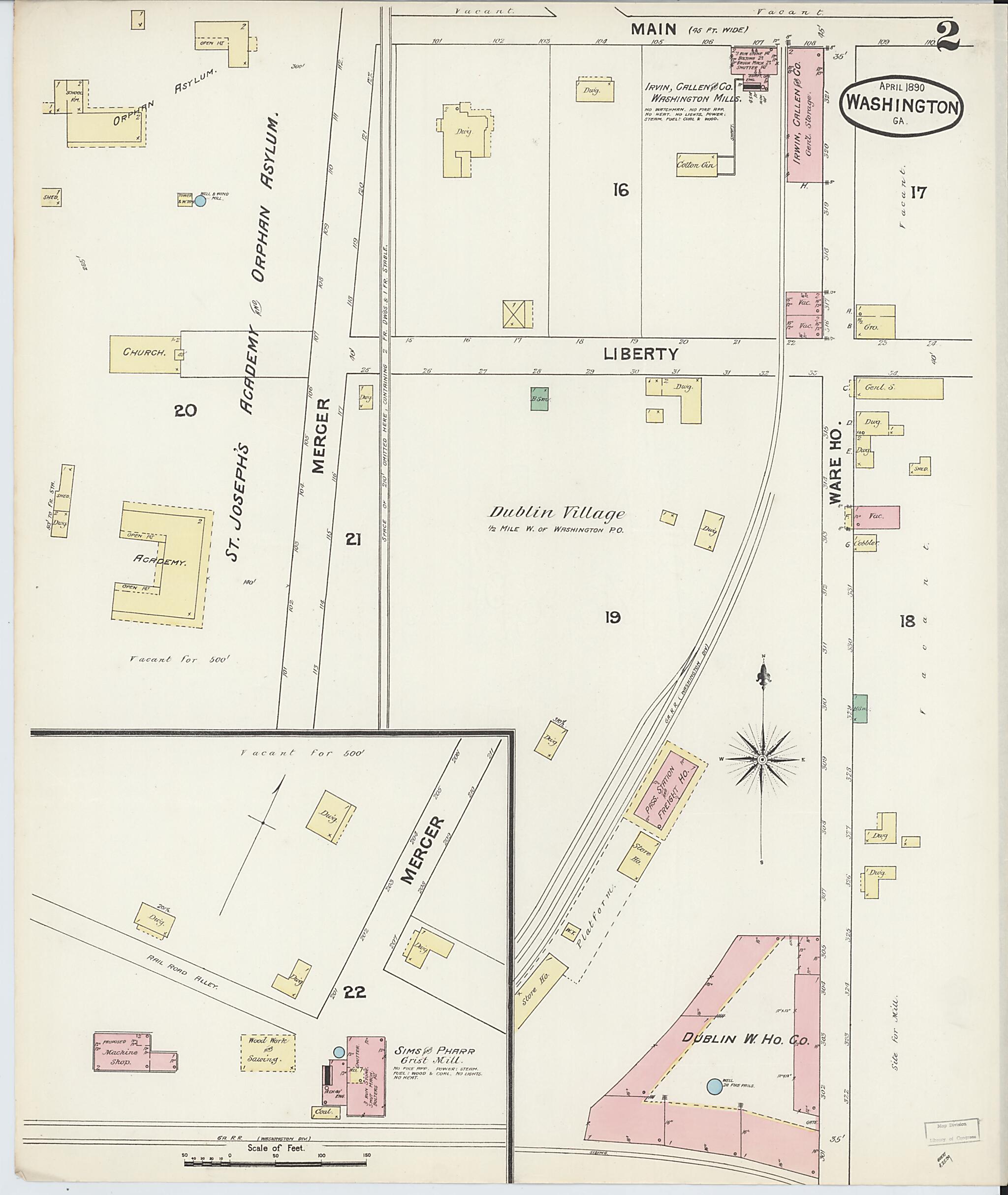 This old map of Wilkes County, Washington was created by Sanborn Map Company in 1890