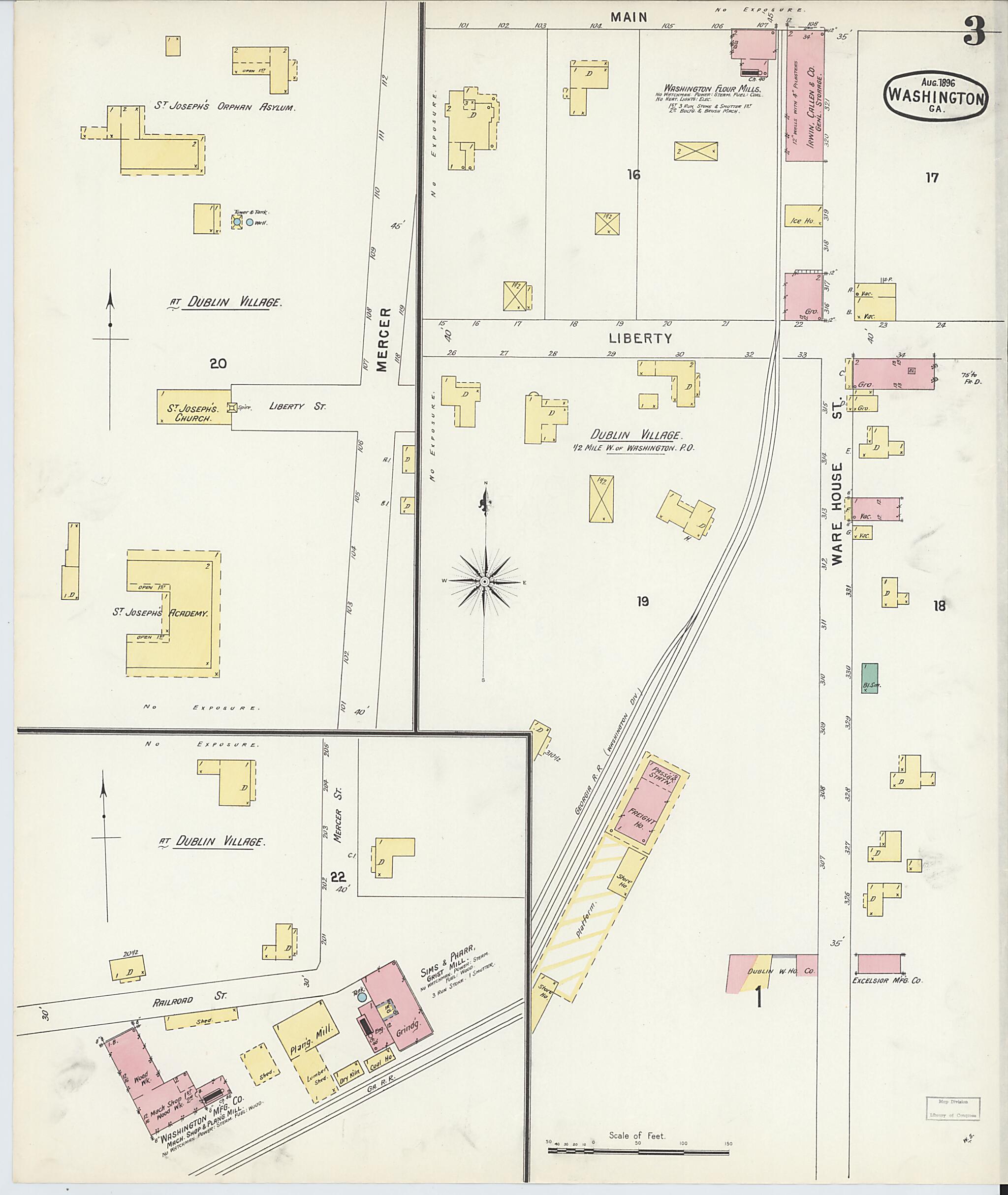 This old map of Wilkes County, Washington was created by Sanborn Map Company in 1896