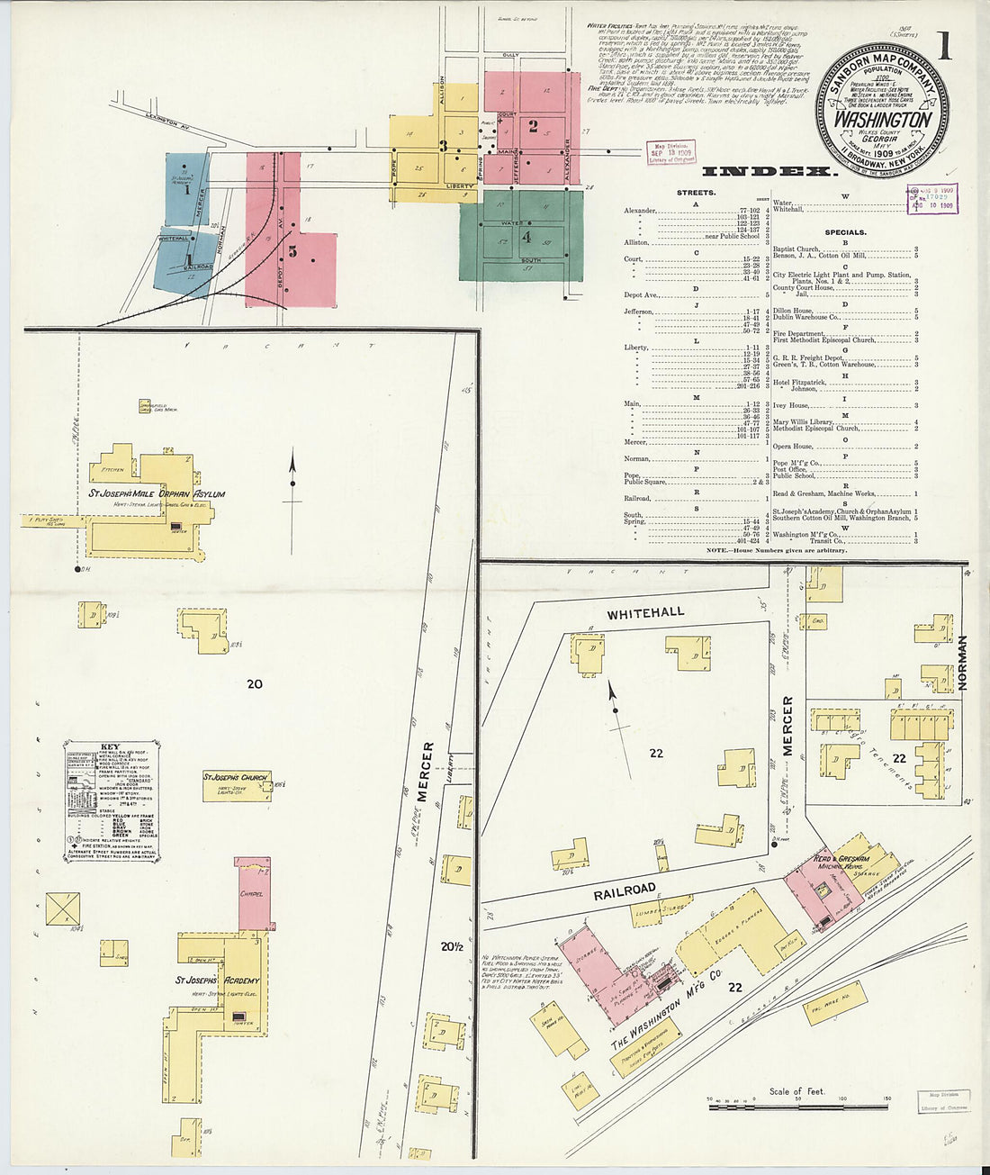 This old map of Wilkes County, Washington was created by Sanborn Map Company in 1909