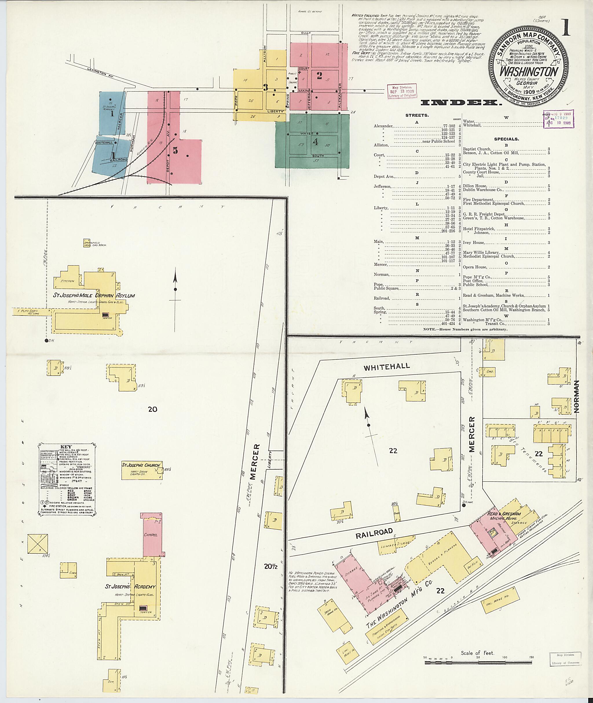 This old map of Wilkes County, Washington was created by Sanborn Map Company in 1909