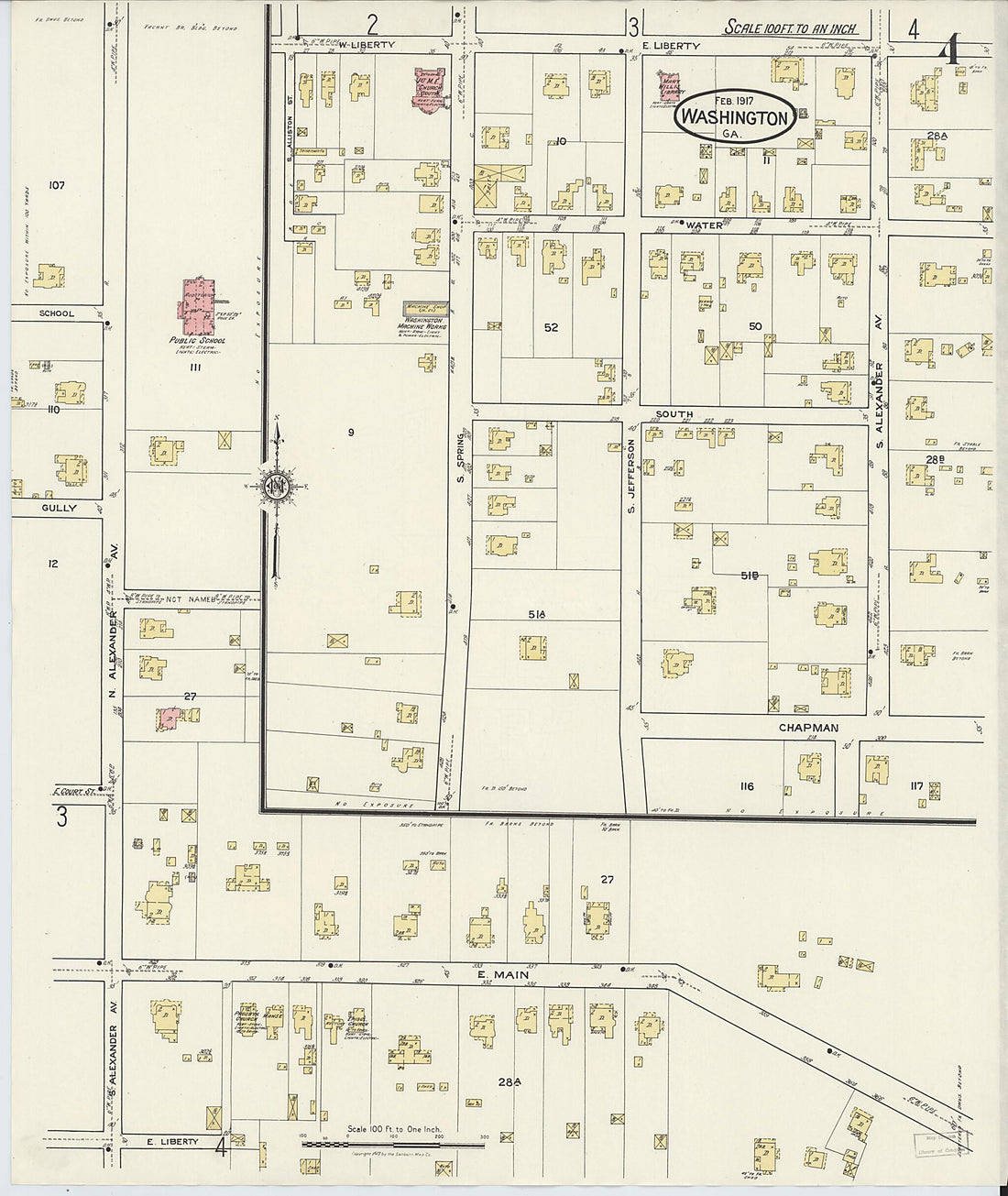 This old map of Wilkes County, Washington was created by Sanborn Map Company in 1917