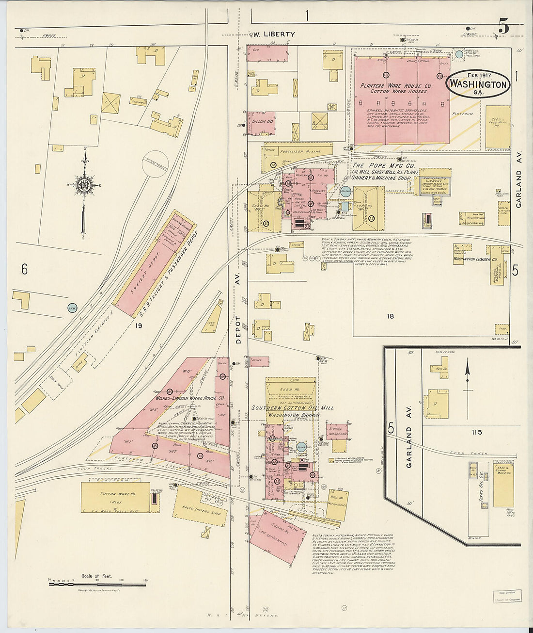 This old map of Wilkes County, Washington was created by Sanborn Map Company in 1917