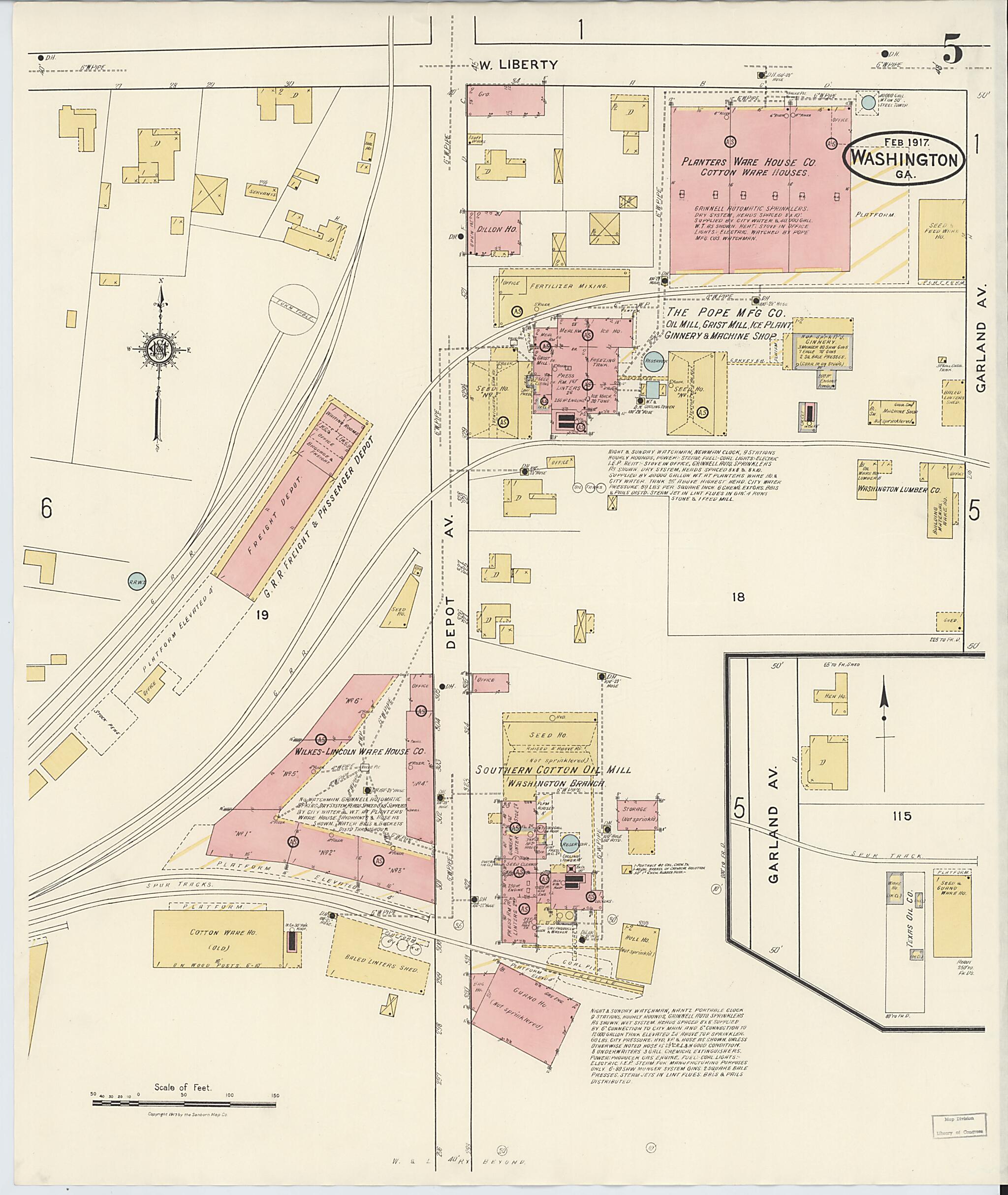This old map of Wilkes County, Washington was created by Sanborn Map Company in 1917