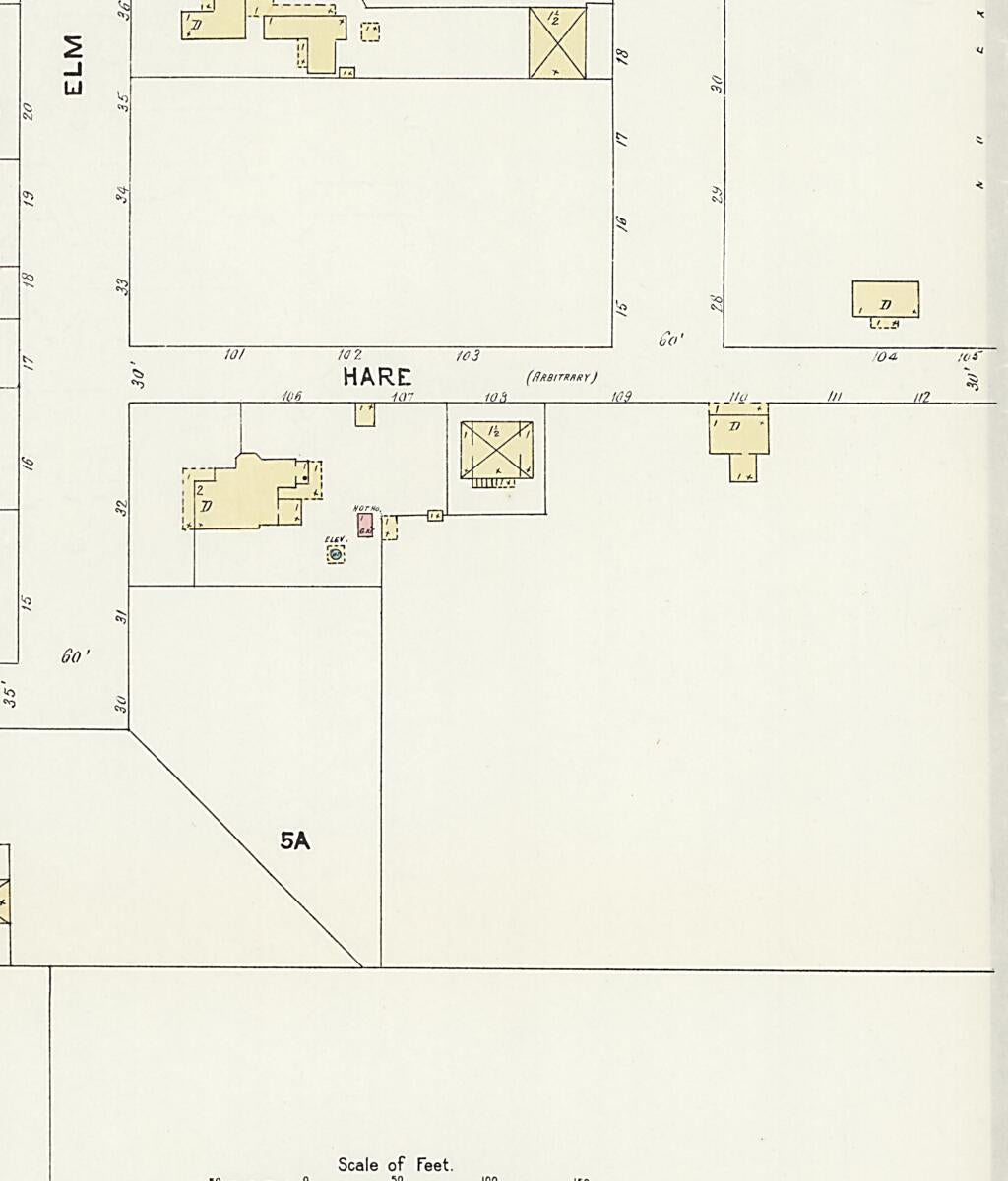 This old map of Wrightsville, Johnson County, Georgia was created by Sanborn Map Company in 1906