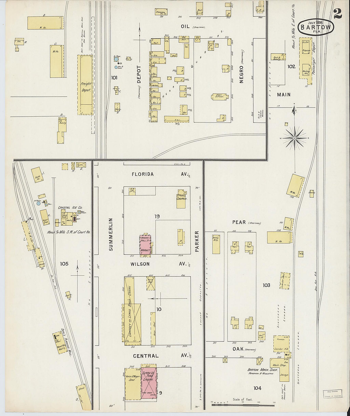 Bartow, Polk County, Florida 1895 (Sheet 2 of 2) by Relic Map Company