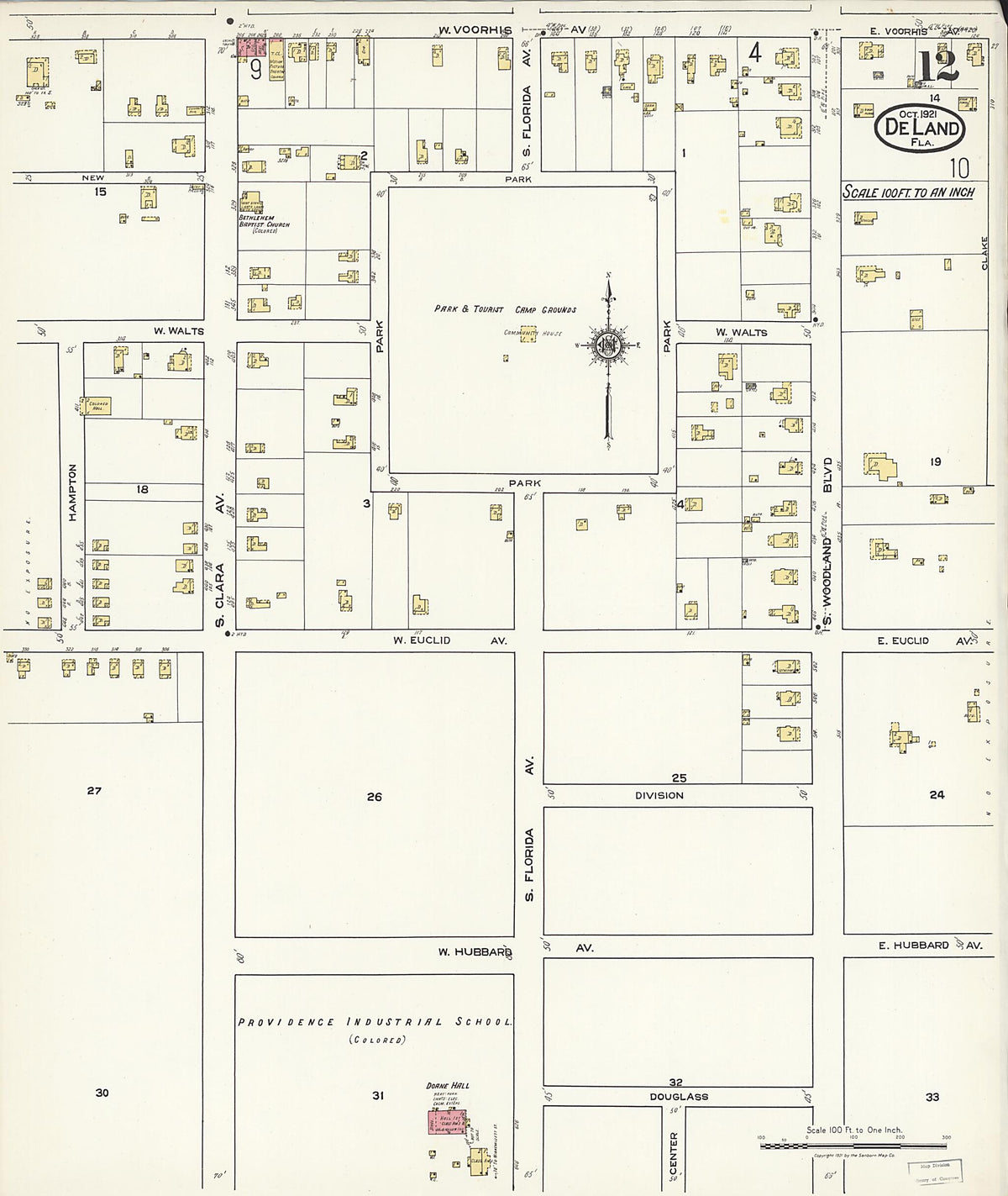 De Land, Volusia County, Florida 1921 (Sheet 12 of 15) by Relic Map Company