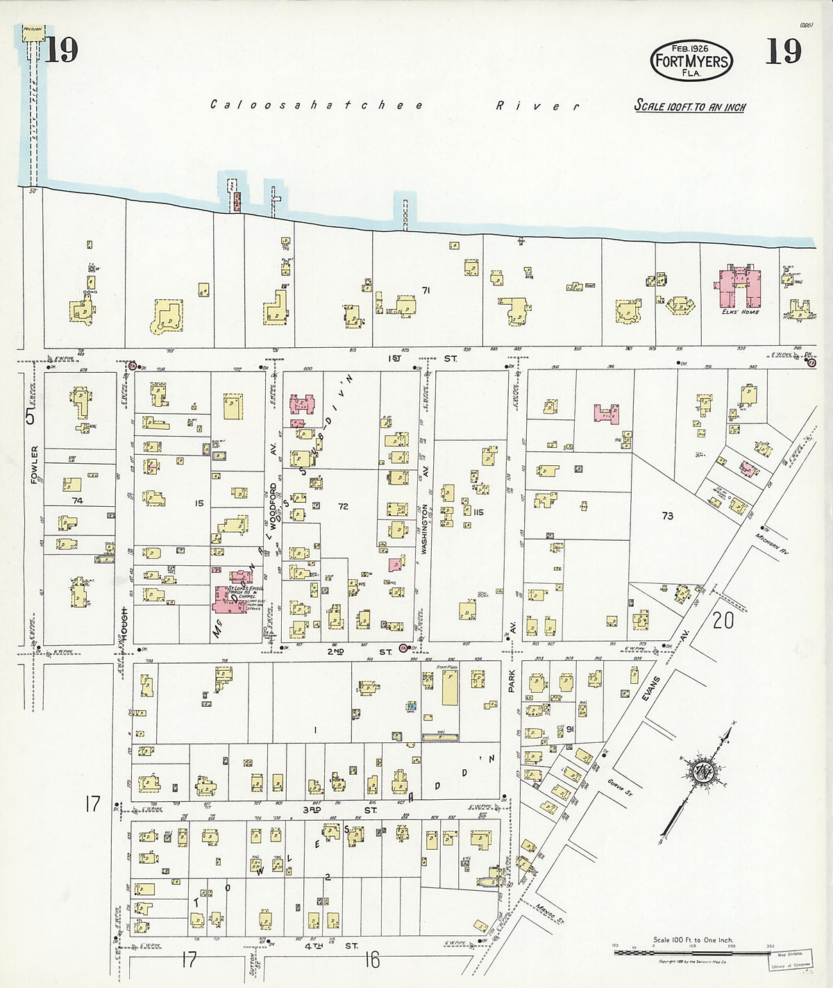 Fort Myers, Lee County, Florida 1926 (Sheet 19 of 34) by Relic Map Company