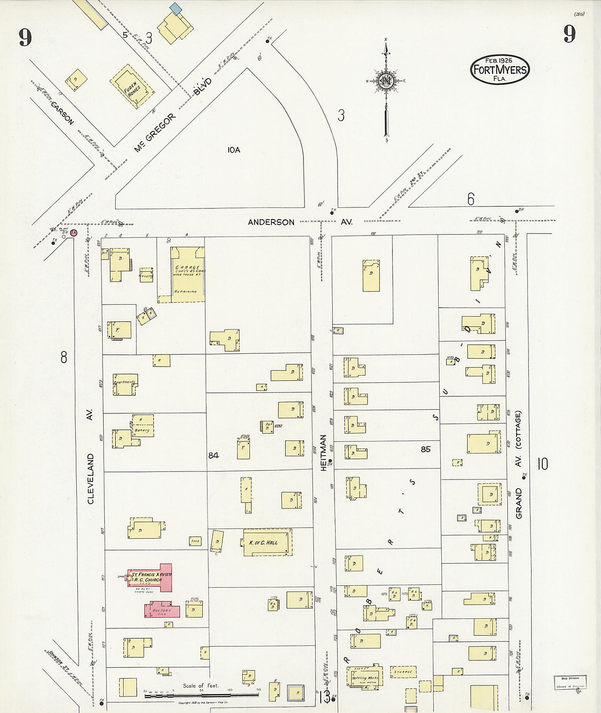 Fort Myers, Lee County, Florida 1926 (Sheet 9 of 34) by Relic Map Company
