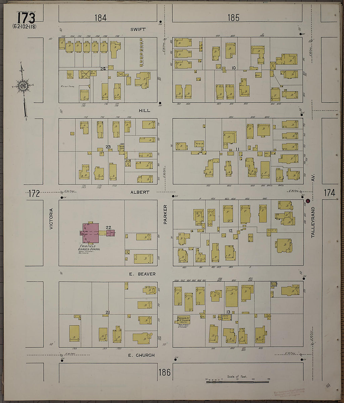 This old map of Jacksonville, Duval County, Florida was created by Sanborn Map Company in 1913