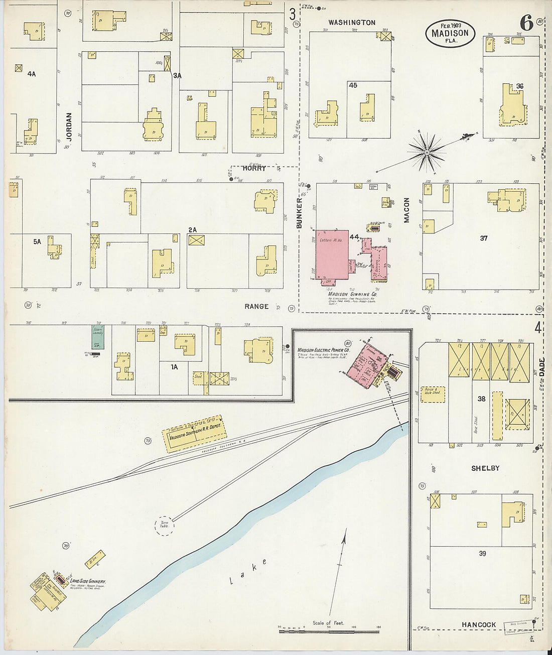 This old map of Madison, Madison County, Florida was created by Sanborn Map Company in 1903