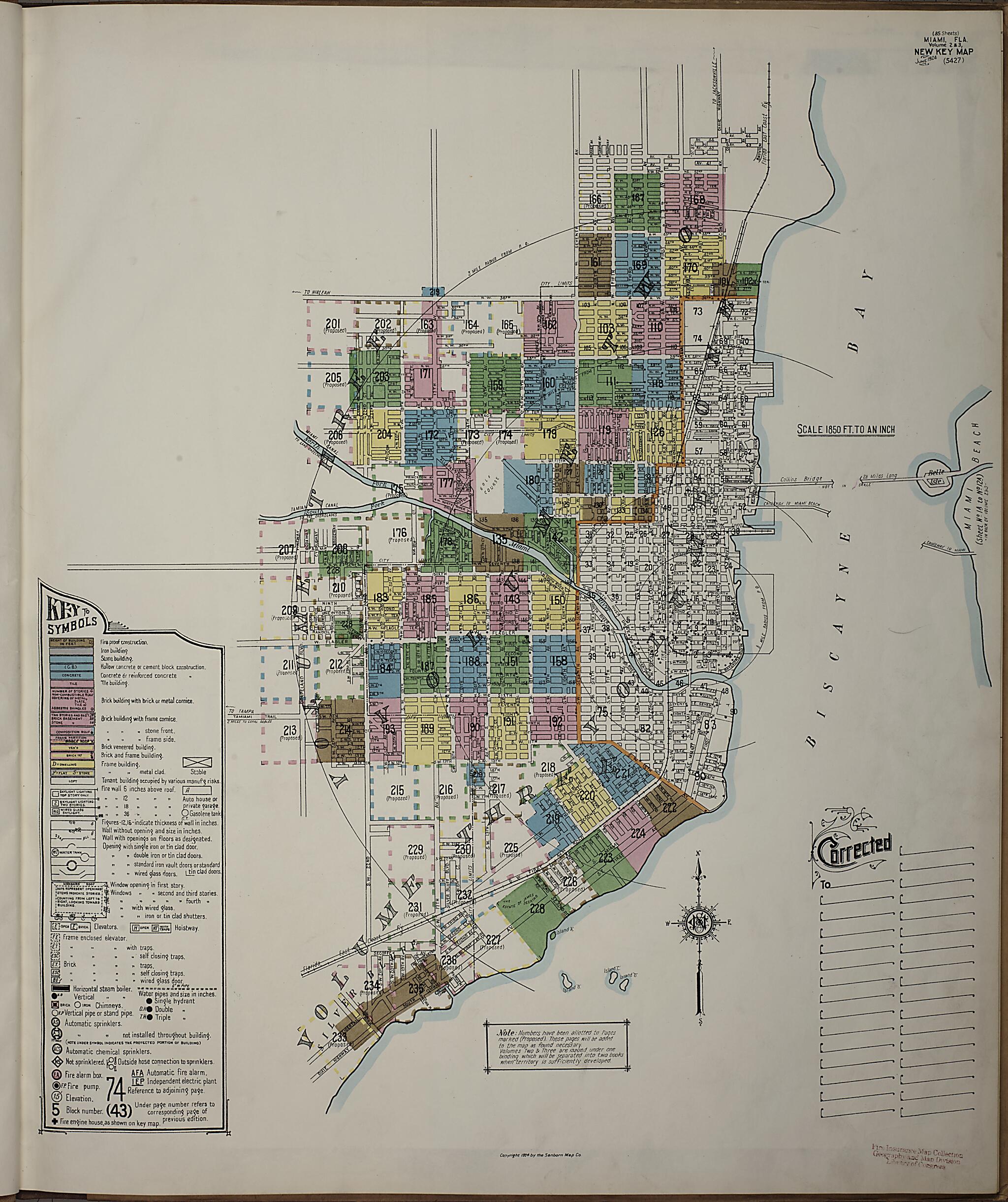 This old map of Silver Bluff, Dade County, Florida was created by Sanborn Map Company in 1924