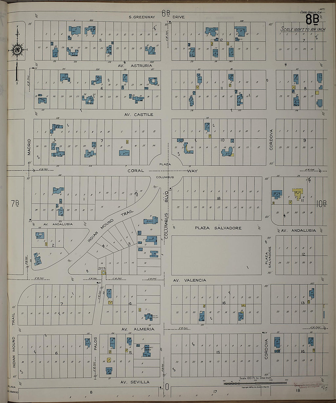 This old map of Silver Bluff, Dade County, Florida was created by Sanborn Map Company in 1924