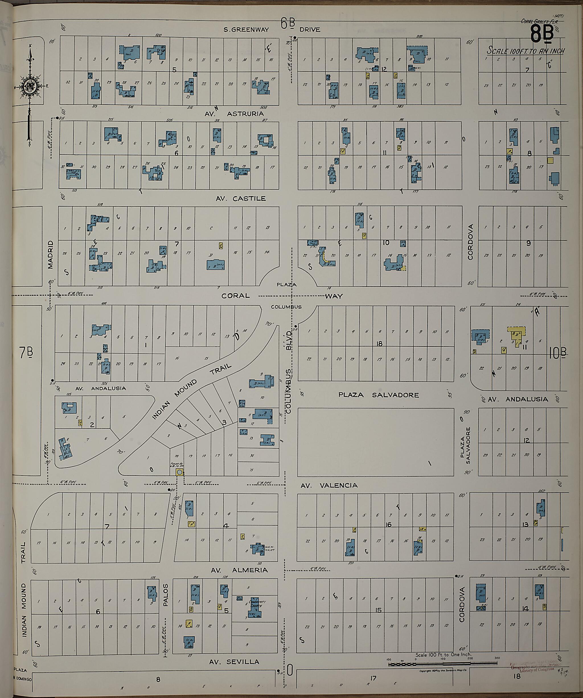 This old map of Silver Bluff, Dade County, Florida was created by Sanborn Map Company in 1924
