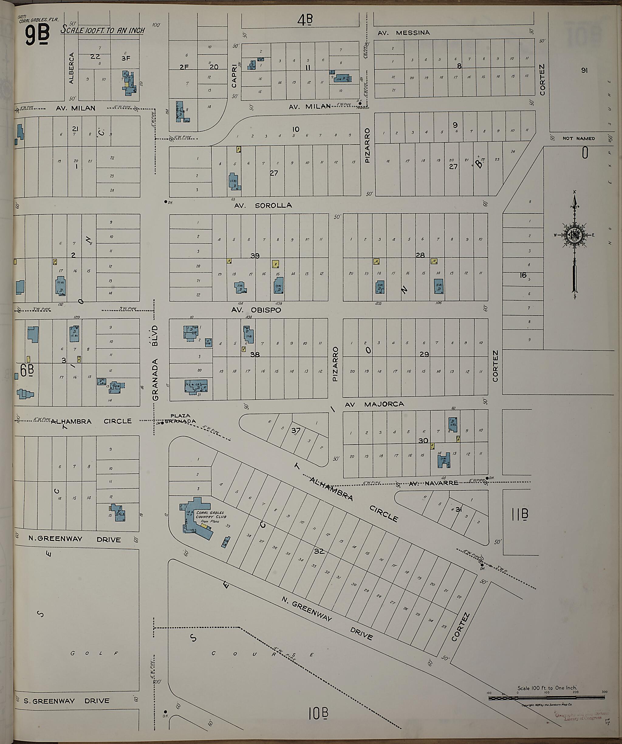 This old map of Silver Bluff, Dade County, Florida was created by Sanborn Map Company in 1924