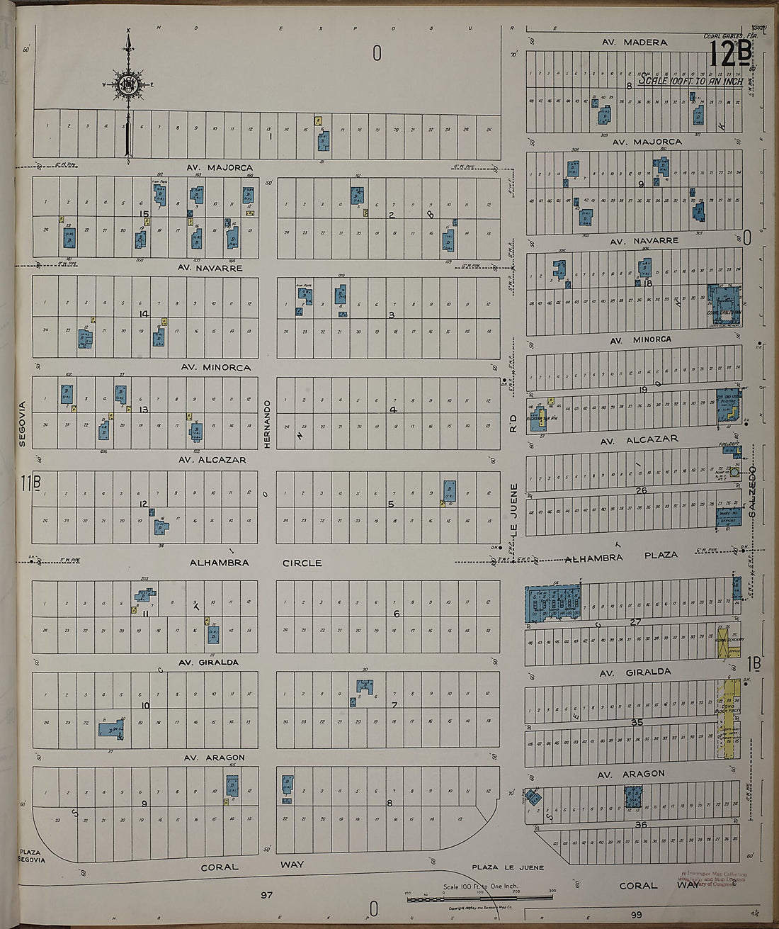 This old map of Silver Bluff, Dade County, Florida was created by Sanborn Map Company in 1924