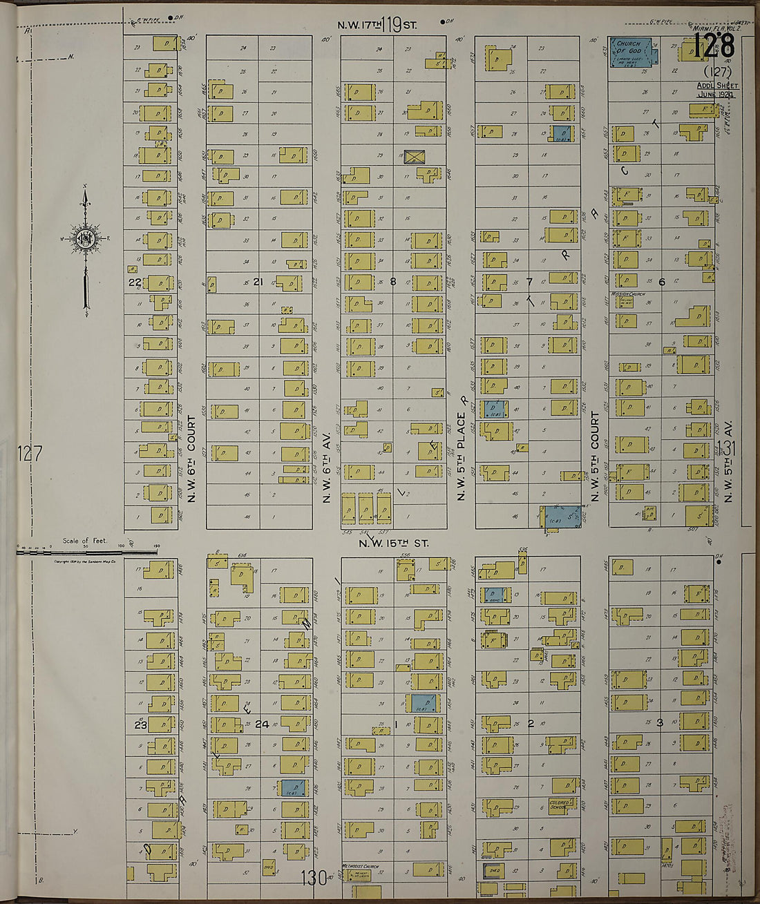 This old map of Silver Bluff, Dade County, Florida was created by Sanborn Map Company in 1924