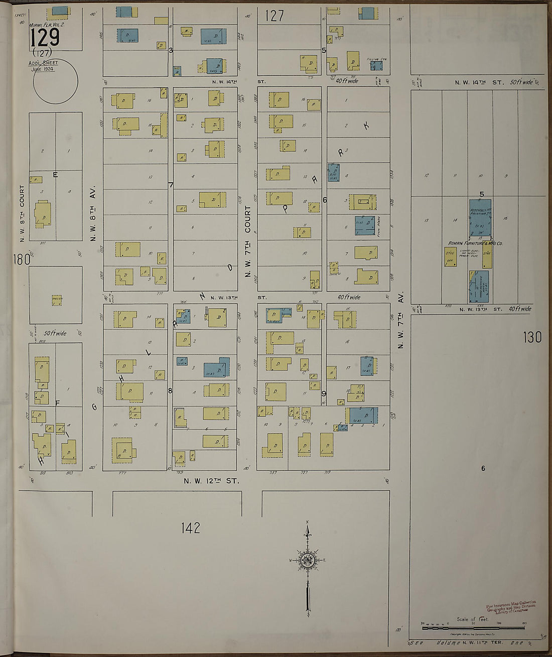 This old map of Silver Bluff, Dade County, Florida was created by Sanborn Map Company in 1924