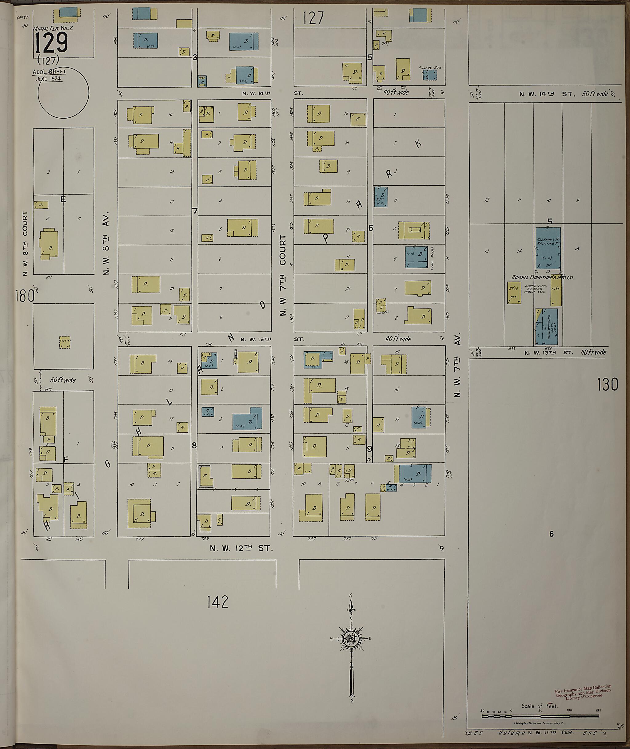 This old map of Silver Bluff, Dade County, Florida was created by Sanborn Map Company in 1924