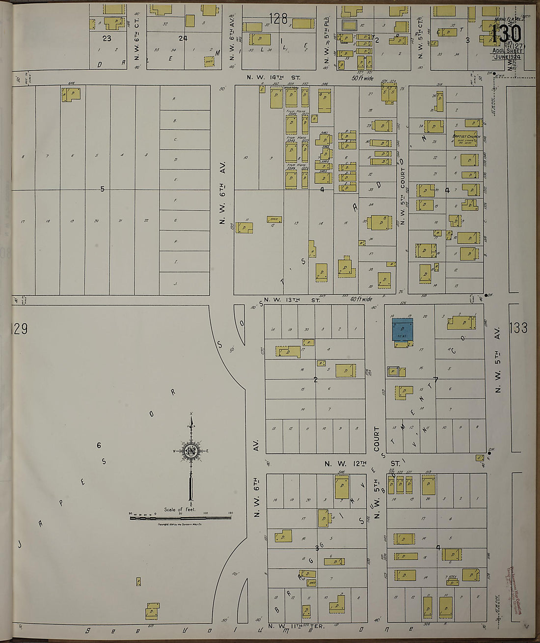This old map of Silver Bluff, Dade County, Florida was created by Sanborn Map Company in 1924