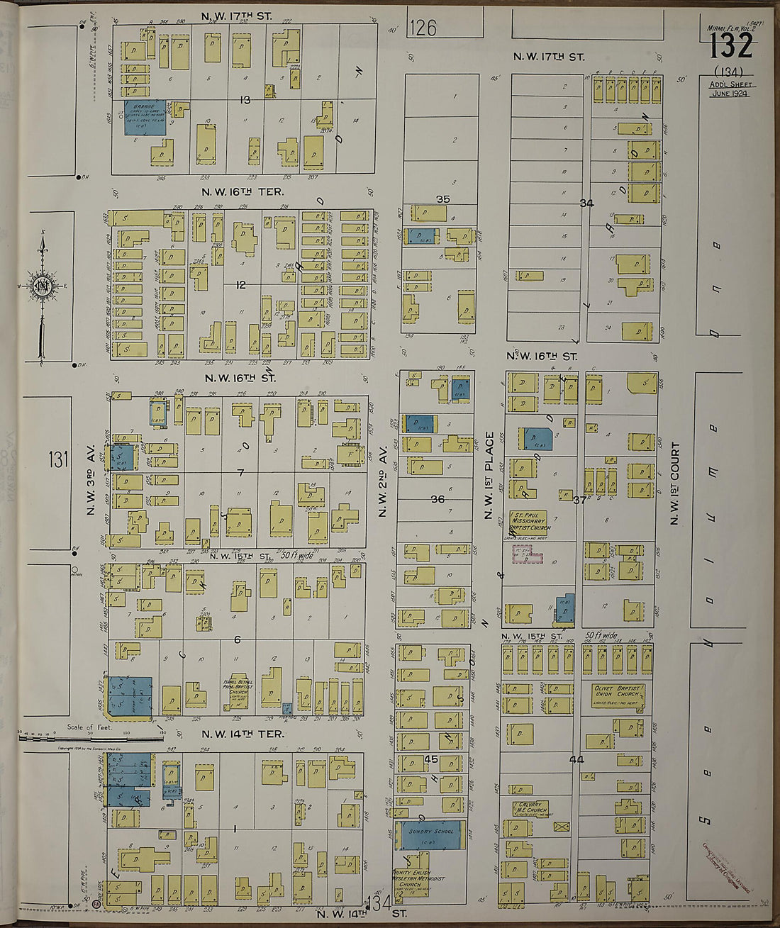 This old map of Silver Bluff, Dade County, Florida was created by Sanborn Map Company in 1924
