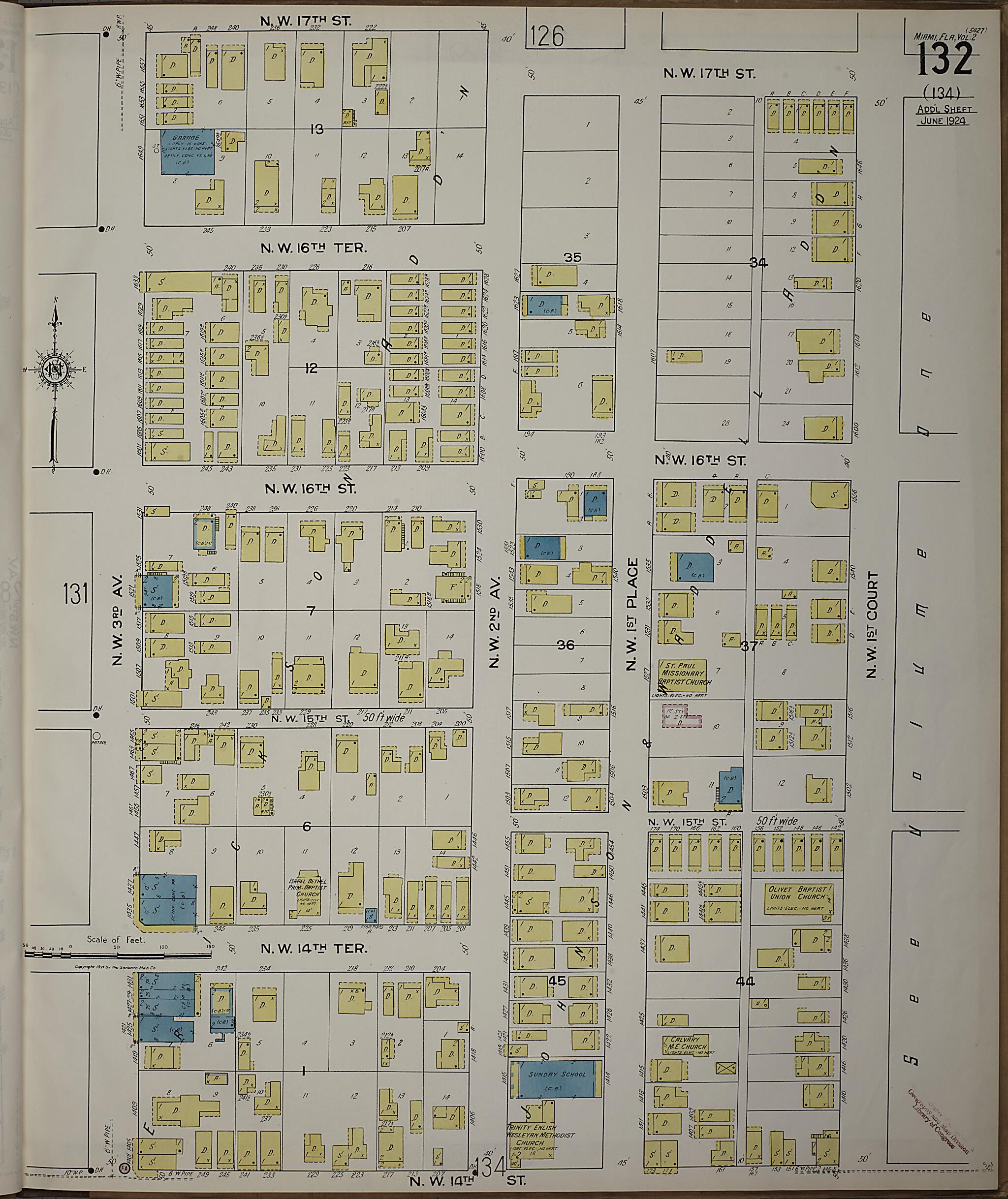 This old map of Silver Bluff, Dade County, Florida was created by Sanborn Map Company in 1924