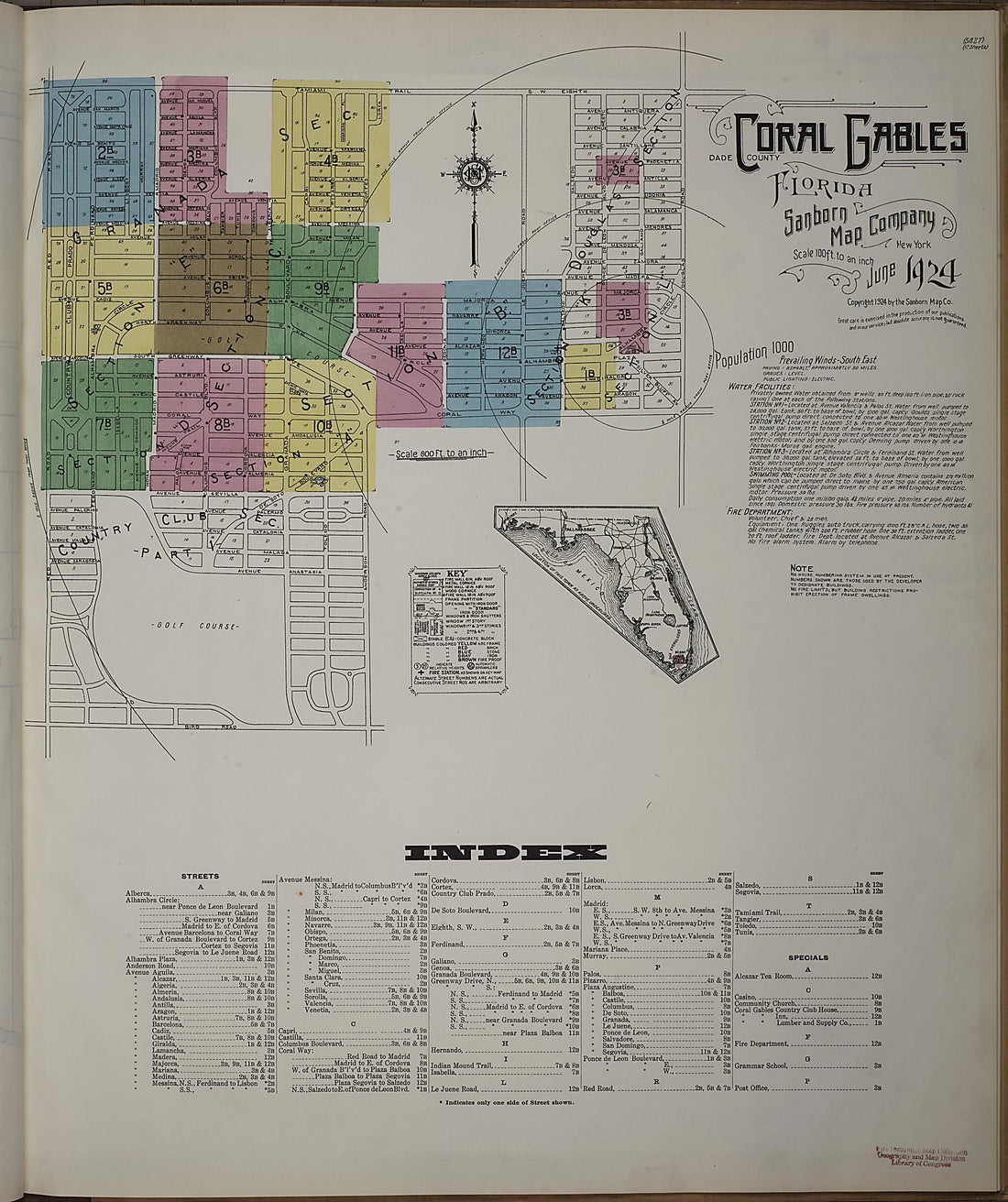 This old map of Silver Bluff, Dade County, Florida was created by Sanborn Map Company in 1924
