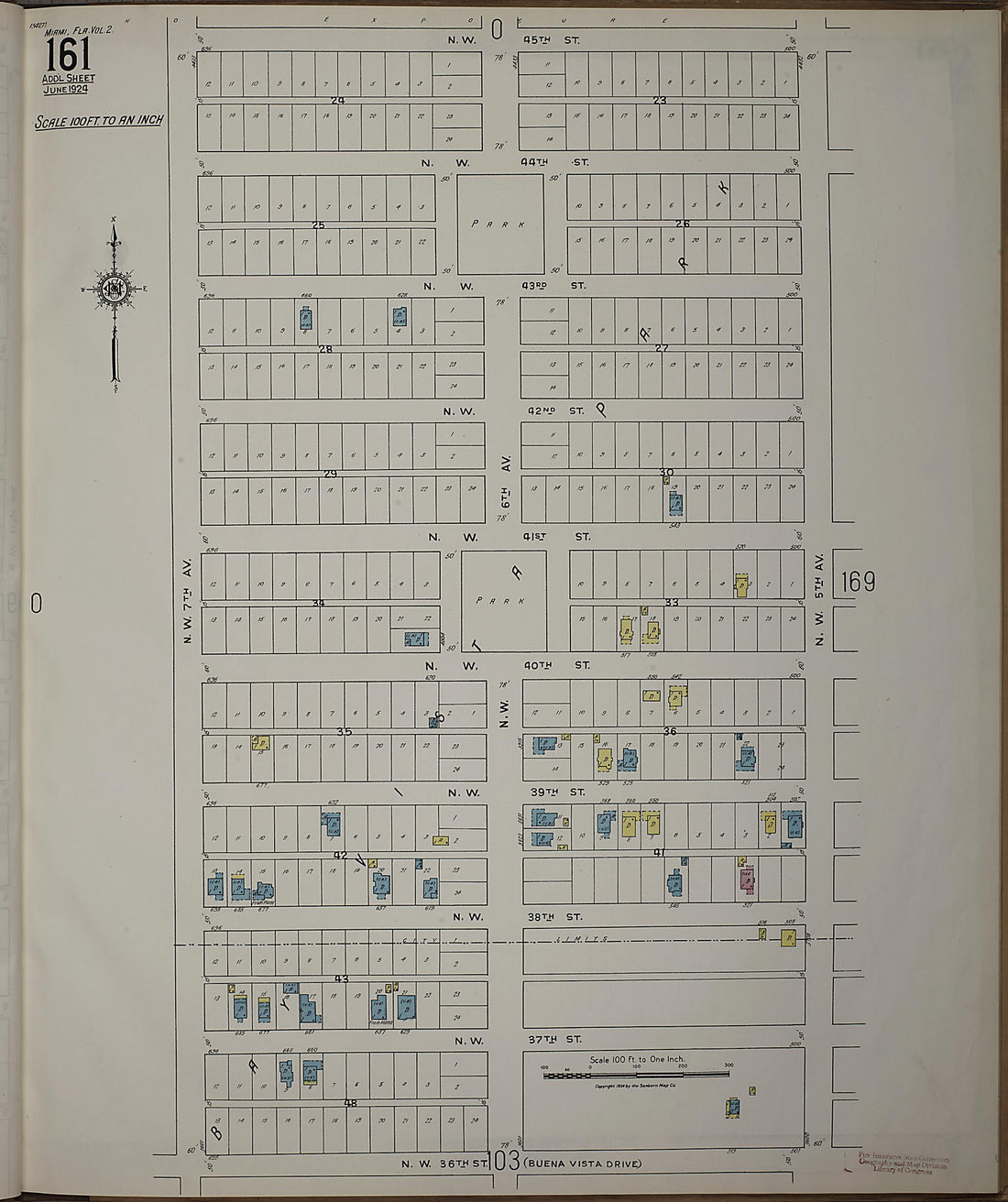 This old map of Silver Bluff, Dade County, Florida was created by Sanborn Map Company in 1924