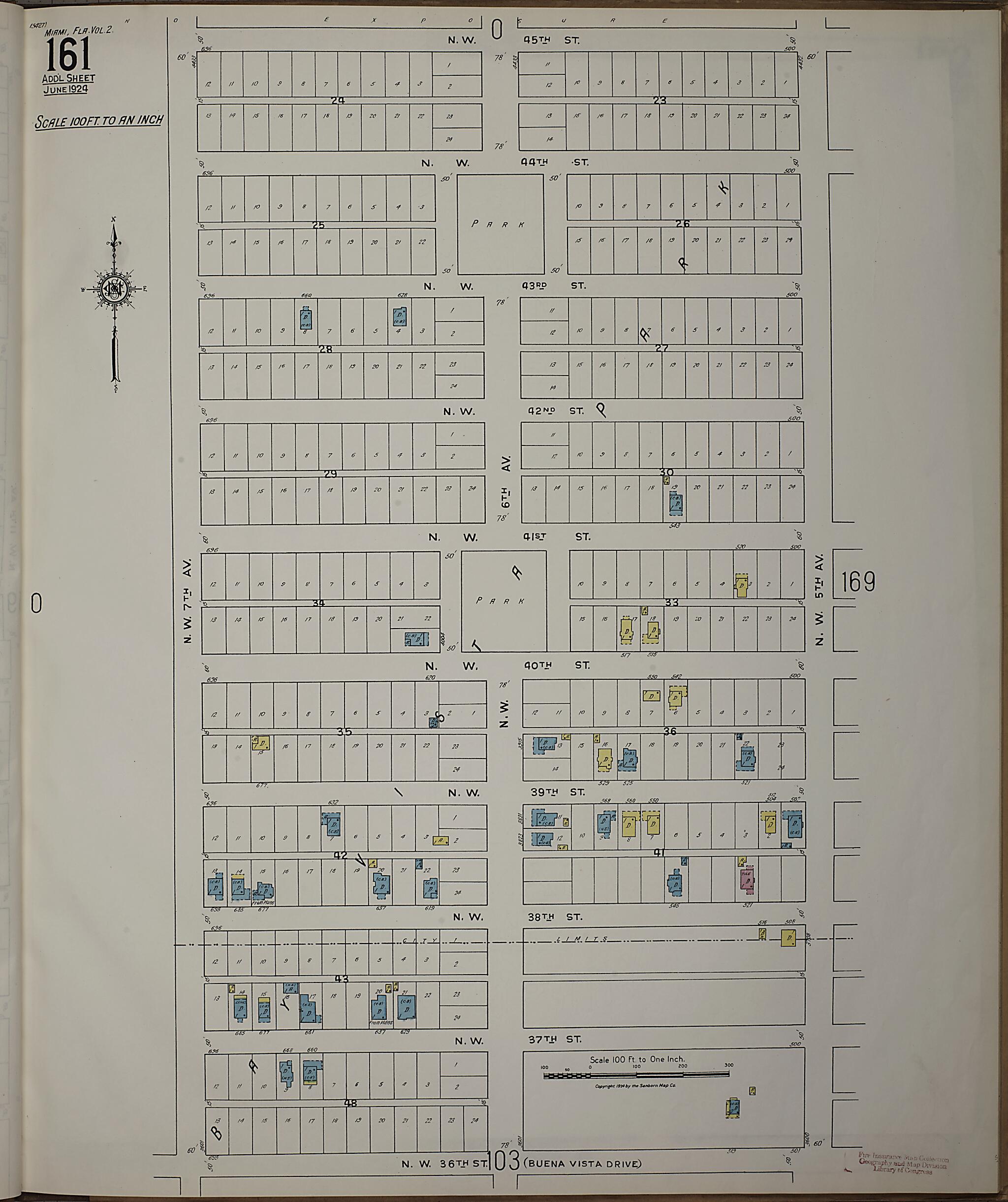 This old map of Silver Bluff, Dade County, Florida was created by Sanborn Map Company in 1924