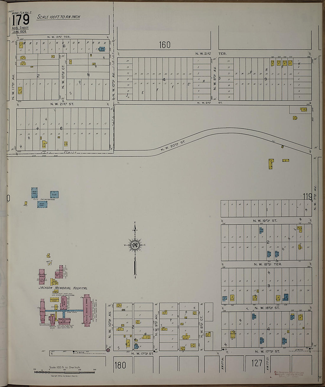 This old map of Silver Bluff, Dade County, Florida was created by Sanborn Map Company in 1924