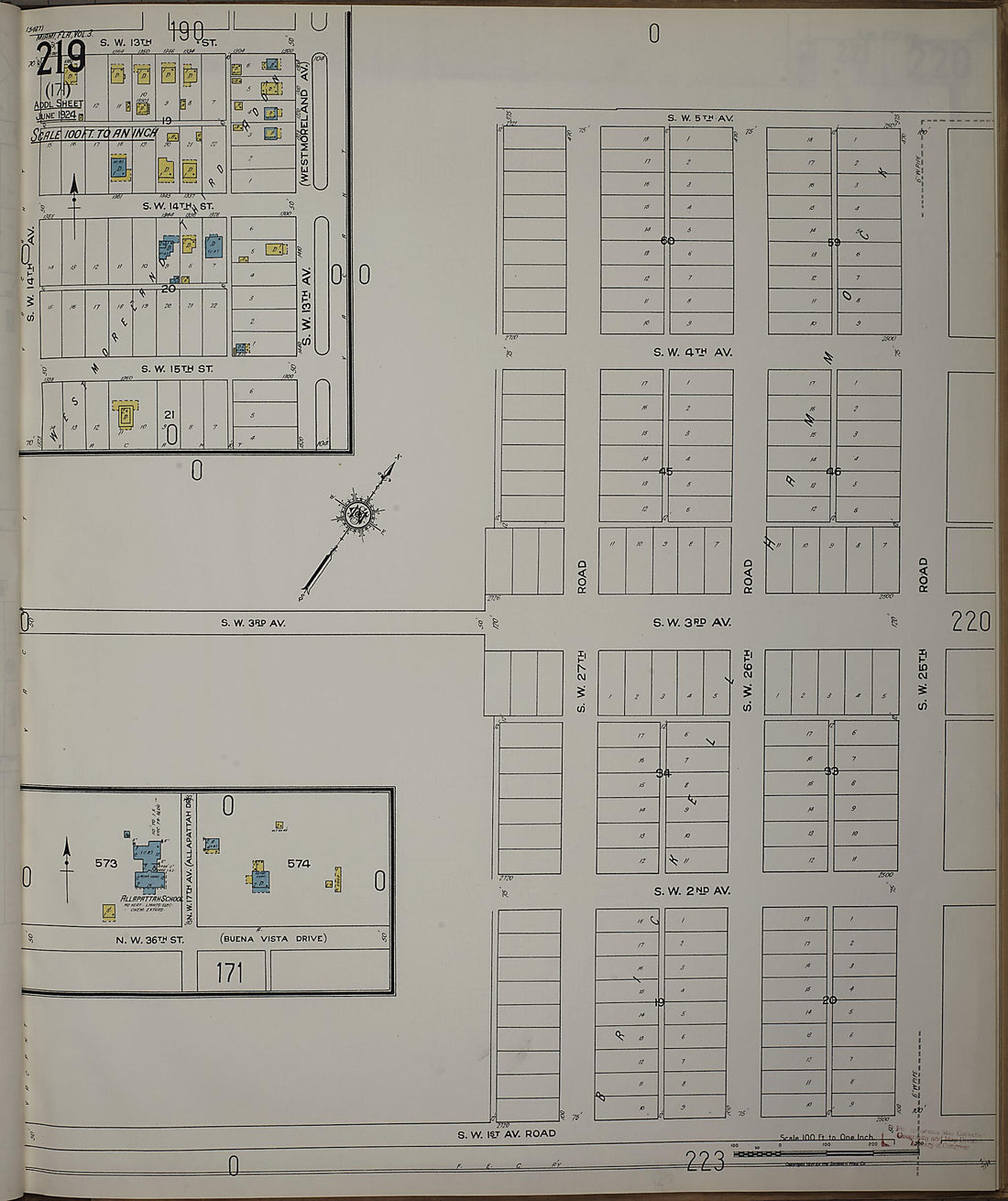 This old map of Silver Bluff, Dade County, Florida was created by Sanborn Map Company in 1924
