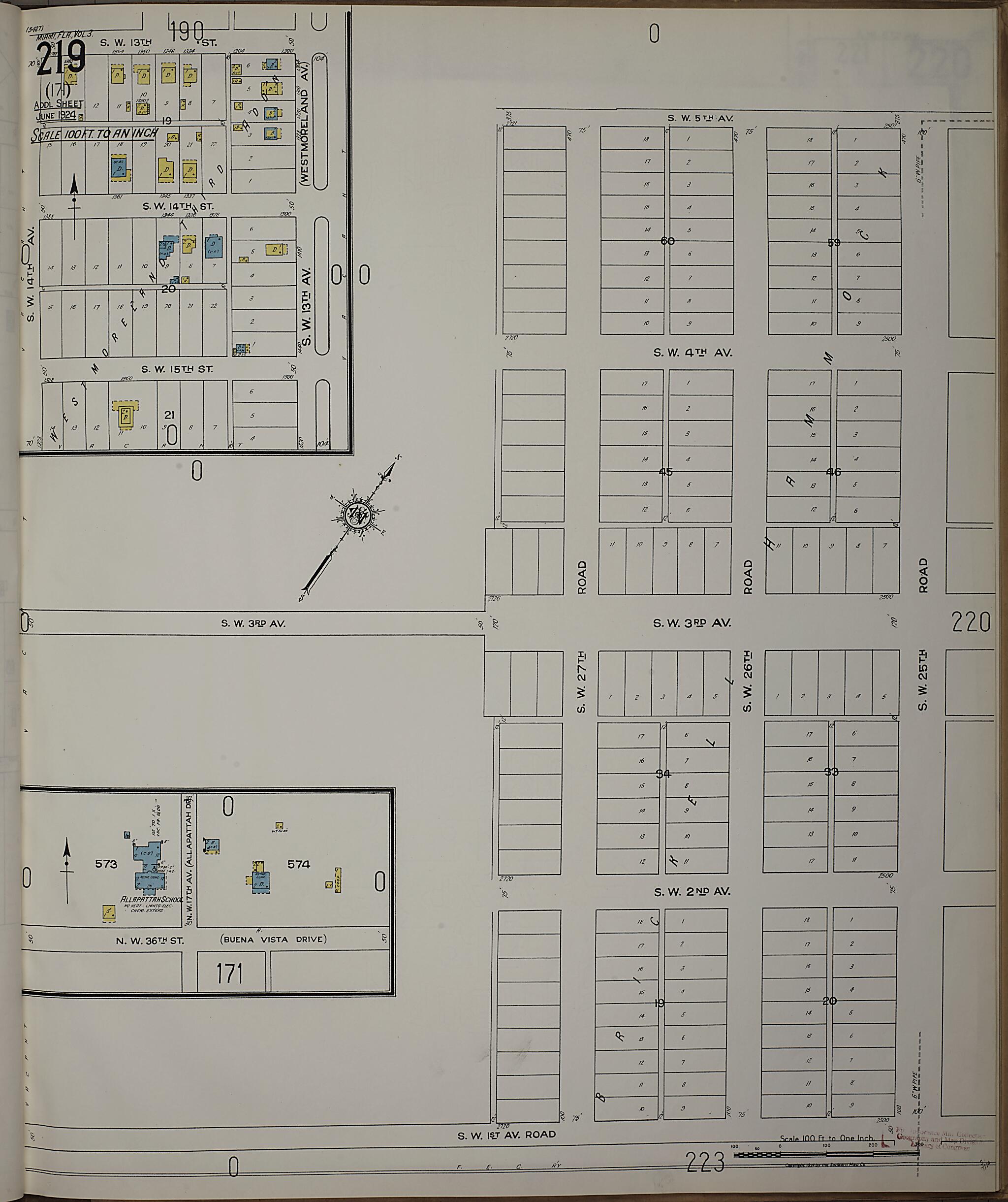 This old map of Silver Bluff, Dade County, Florida was created by Sanborn Map Company in 1924