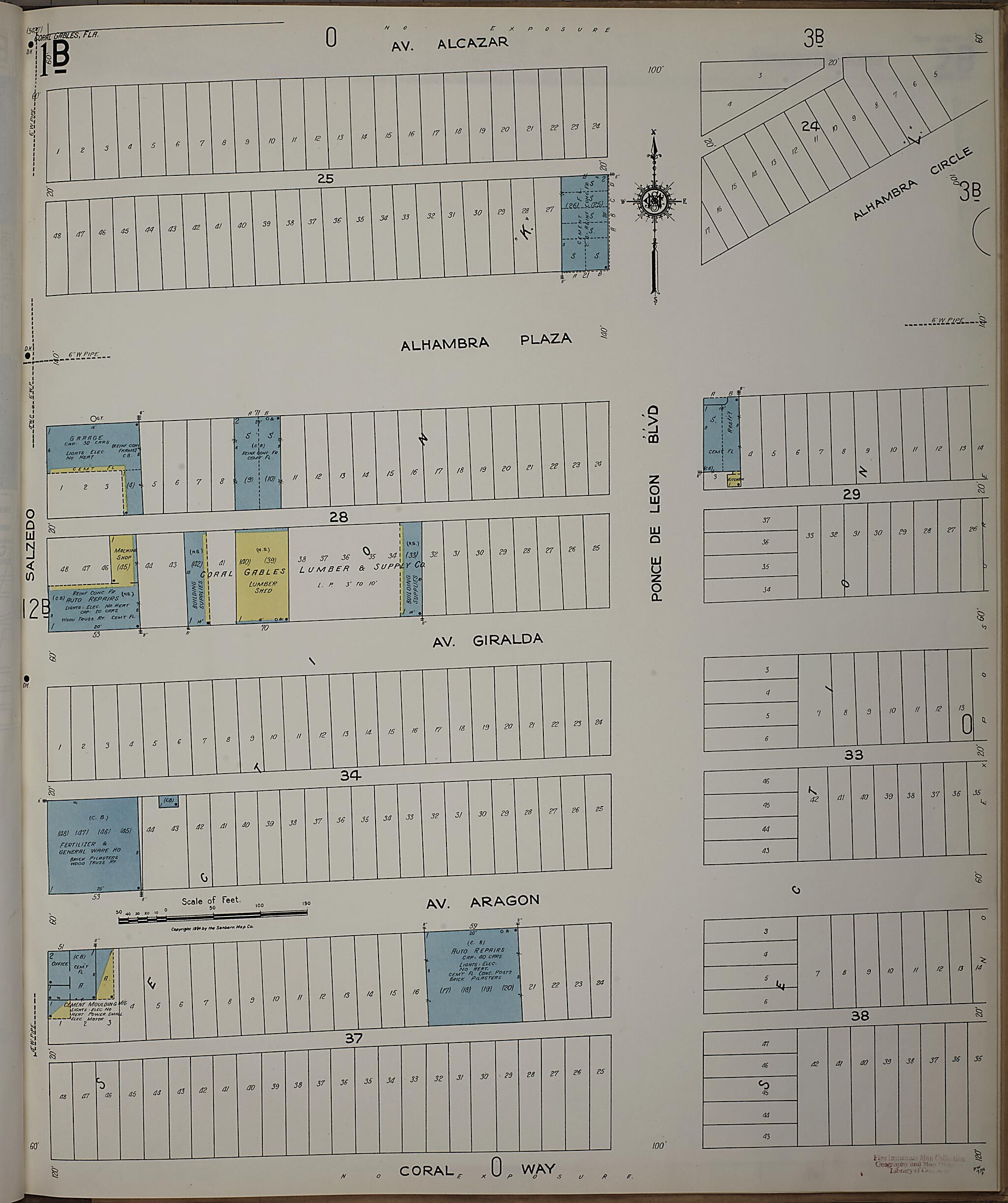 This old map of Silver Bluff, Dade County, Florida was created by Sanborn Map Company in 1924