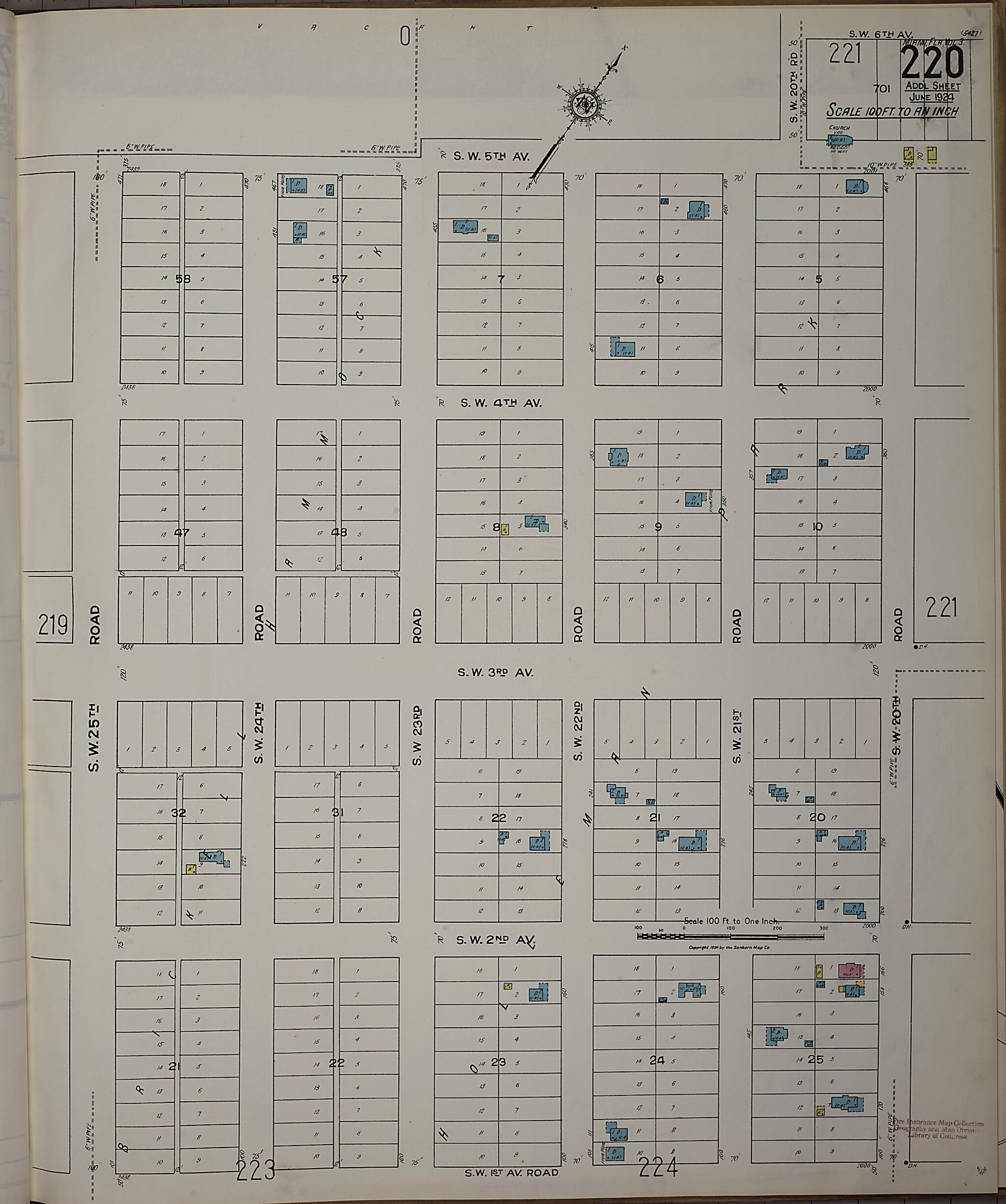 This old map of Silver Bluff, Dade County, Florida was created by Sanborn Map Company in 1924