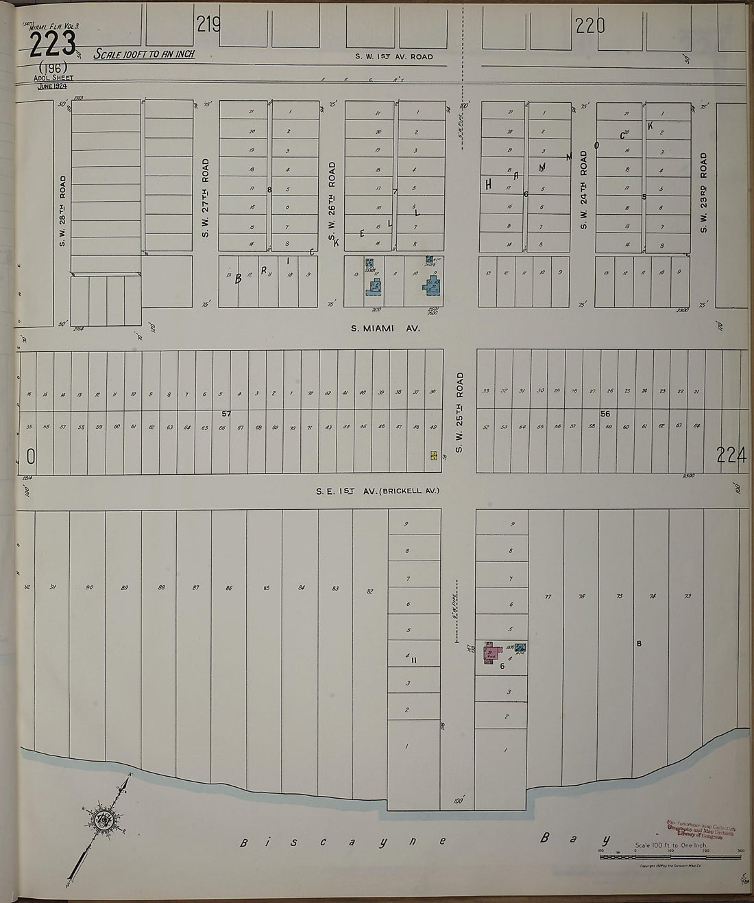 This old map of Silver Bluff, Dade County, Florida was created by Sanborn Map Company in 1924