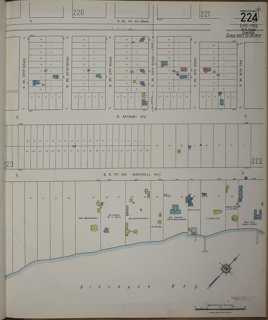 This old map of Silver Bluff, Dade County, Florida was created by Sanborn Map Company in 1924