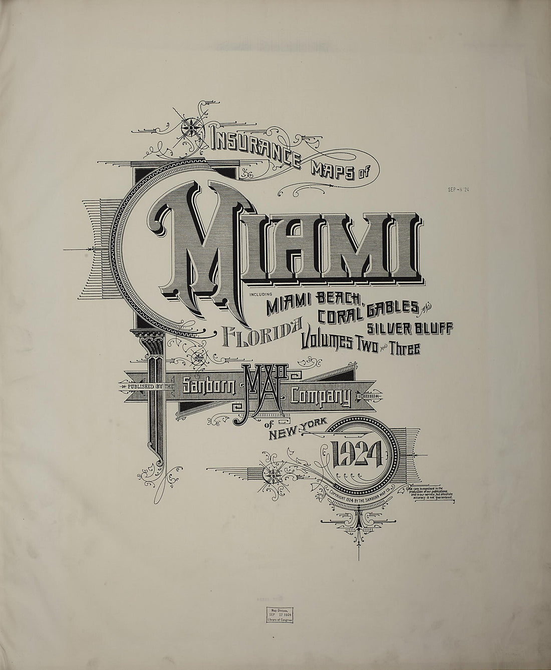 This old map of Silver Bluff, Dade County, Florida was created by Sanborn Map Company in 1924