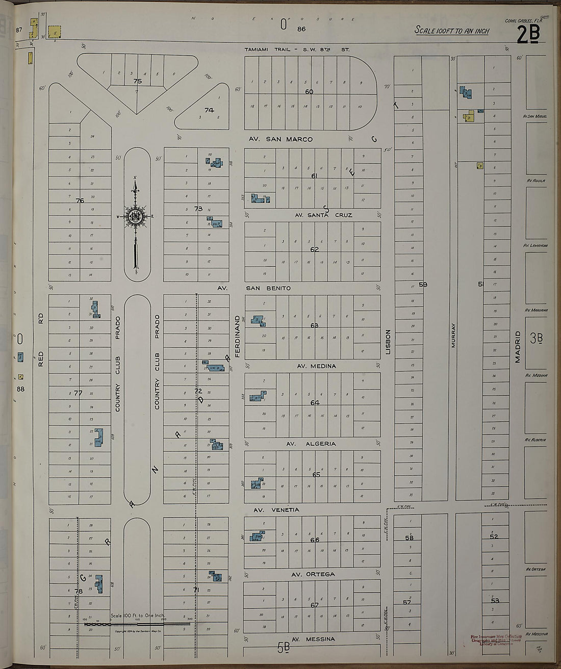This old map of Silver Bluff, Dade County, Florida was created by Sanborn Map Company in 1924