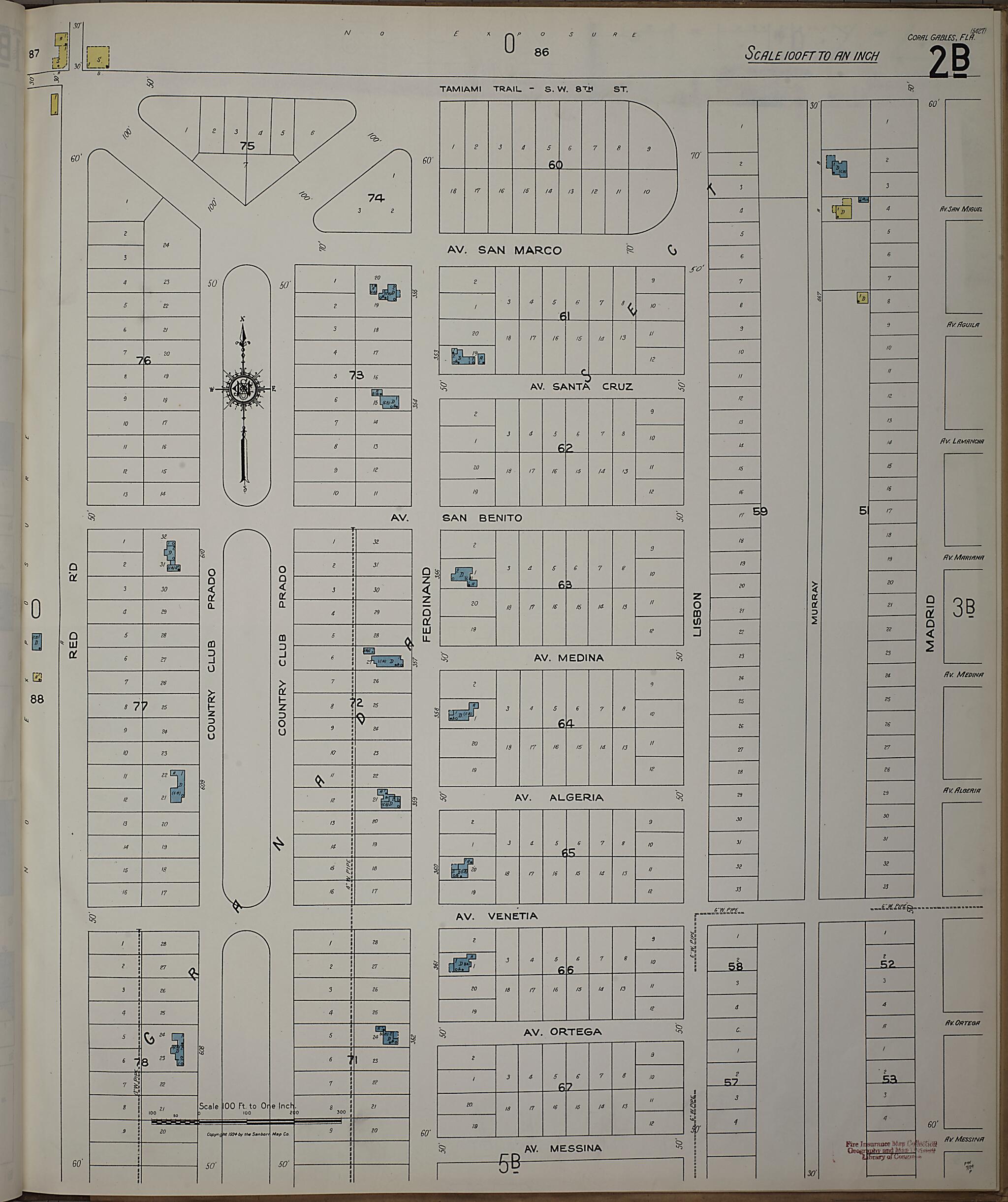 This old map of Silver Bluff, Dade County, Florida was created by Sanborn Map Company in 1924