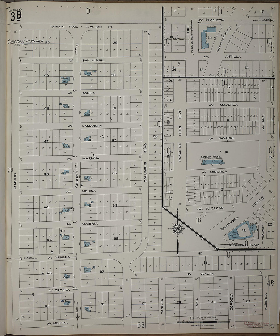 This old map of Silver Bluff, Dade County, Florida was created by Sanborn Map Company in 1924