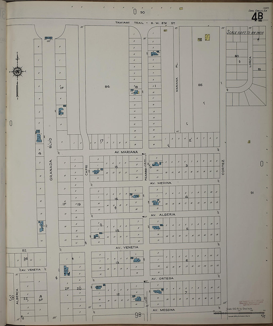 This old map of Silver Bluff, Dade County, Florida was created by Sanborn Map Company in 1924