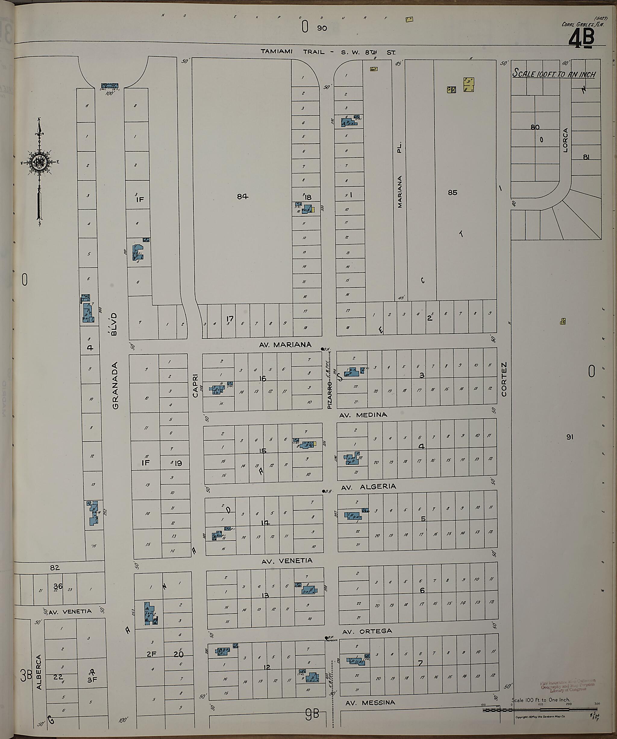 This old map of Silver Bluff, Dade County, Florida was created by Sanborn Map Company in 1924