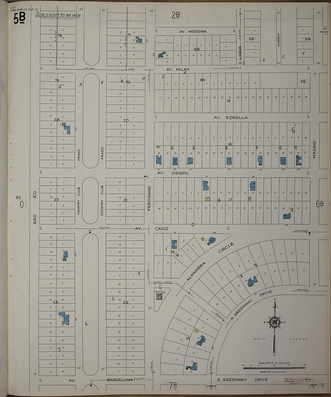 This old map of Silver Bluff, Dade County, Florida was created by Sanborn Map Company in 1924