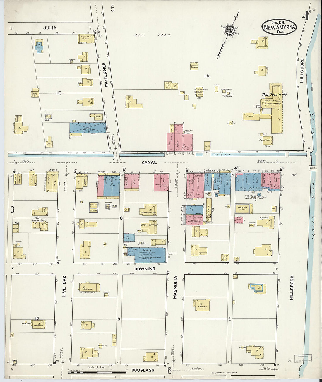 This old map of Wilbur, Valusia County, Florida was created by Sanborn Map Company in 1916